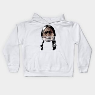 Native American Sitting Bull Street Design Kids Hoodie